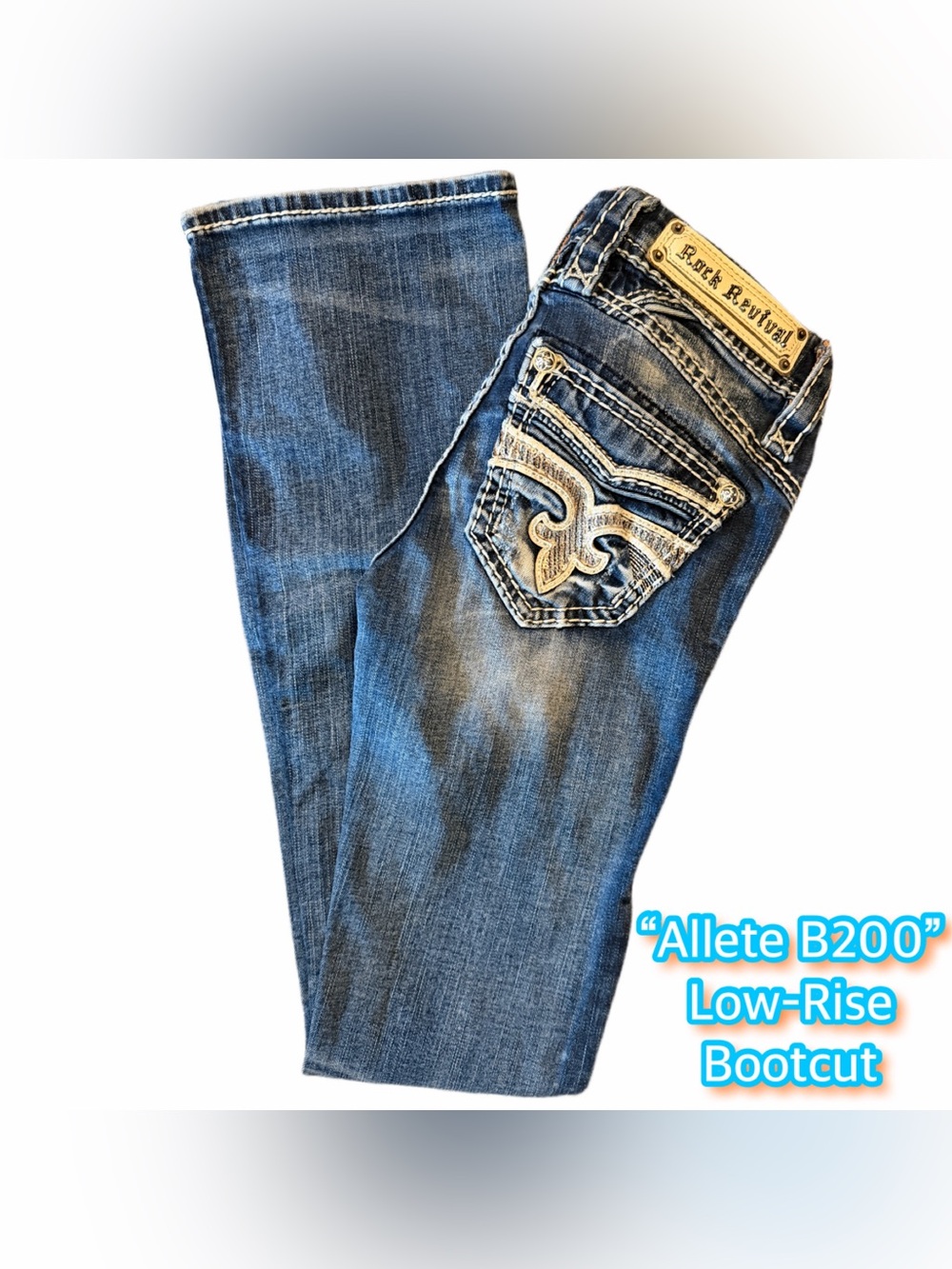 Rock Revival Women’s Allete Signature Flap Pocket Denim Jeans - Size 24